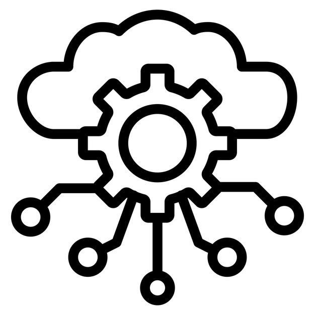 vector design cloud computing icon style