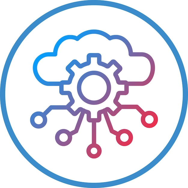 vector design cloud computing icon style