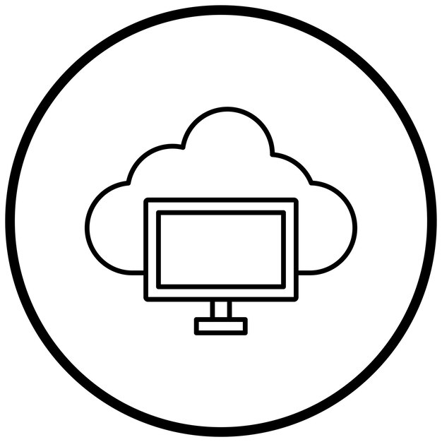 vector design cloud computing icon style