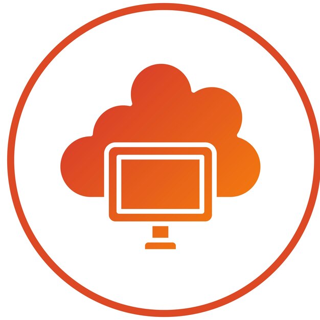 Vector Design Cloud Computing Icon Style