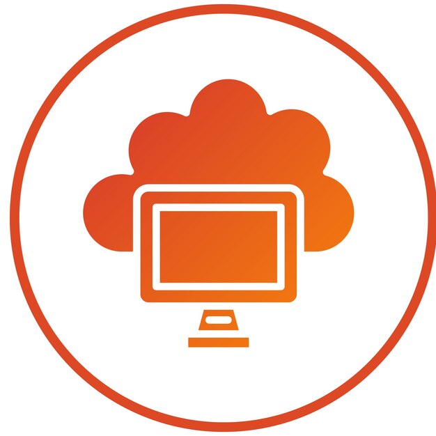 vector design cloud computing icon style