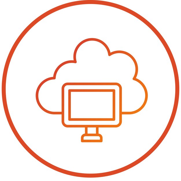 vector design cloud computing icon style