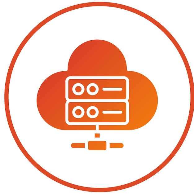 Vector Design Cloud Database Icon Style