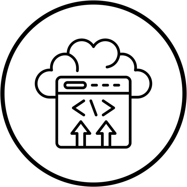 Vector Design Cloud Deployment Icon Style