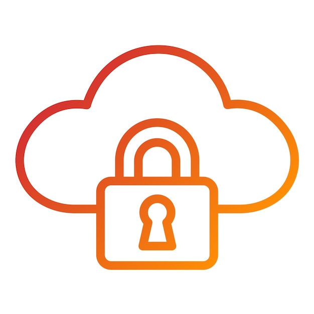 Vector Design Cloud security Icon Style