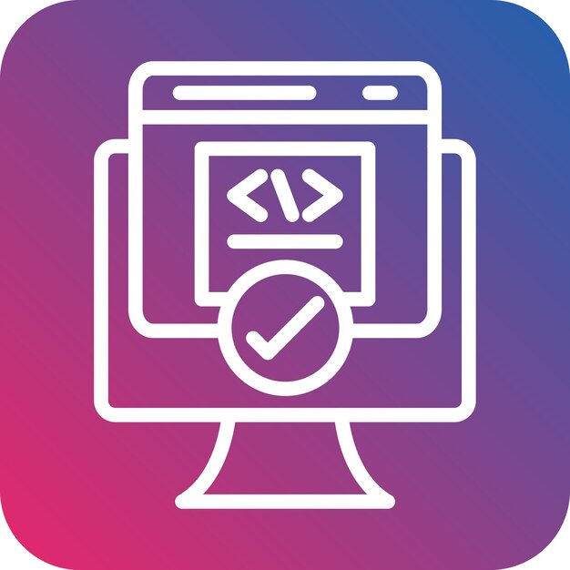 Vector Design Code Correction Icon Style