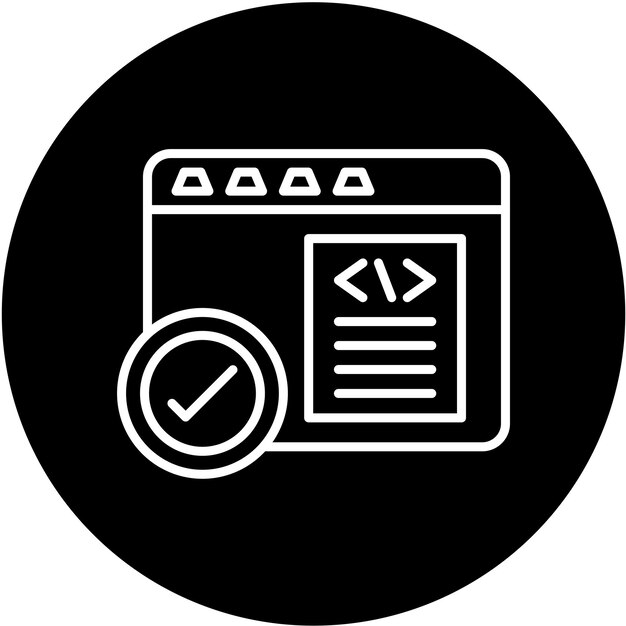 Vector Design Code Correction Icon Style