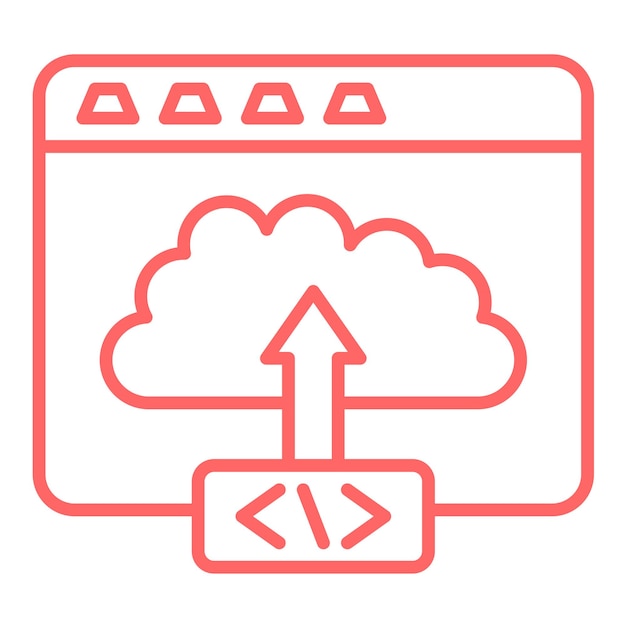 vector design code deployment icon style