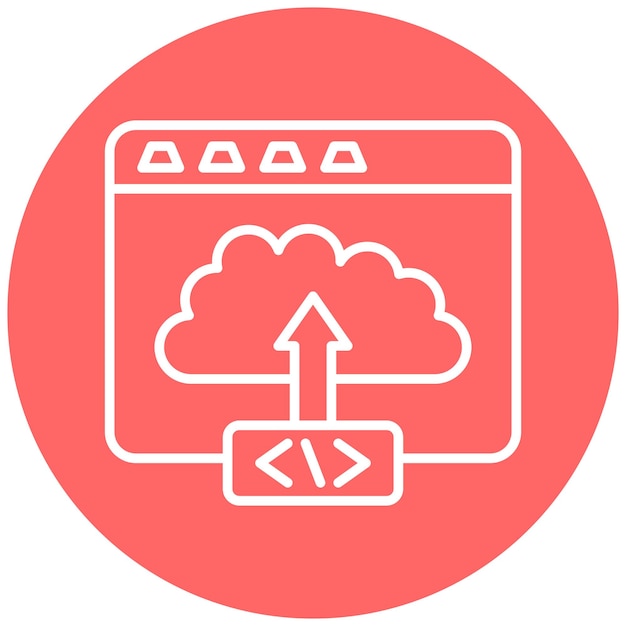 vector design code deployment icon style