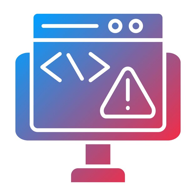 Vector Design Code Error Icon Style