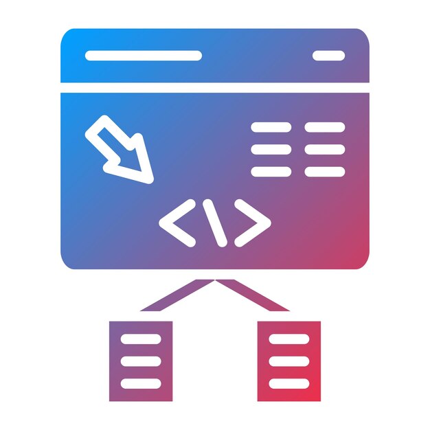vector design code framework icon style