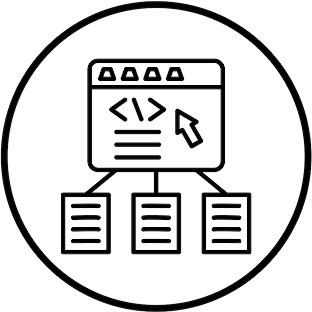 Vector Design Code Framework Icon Style