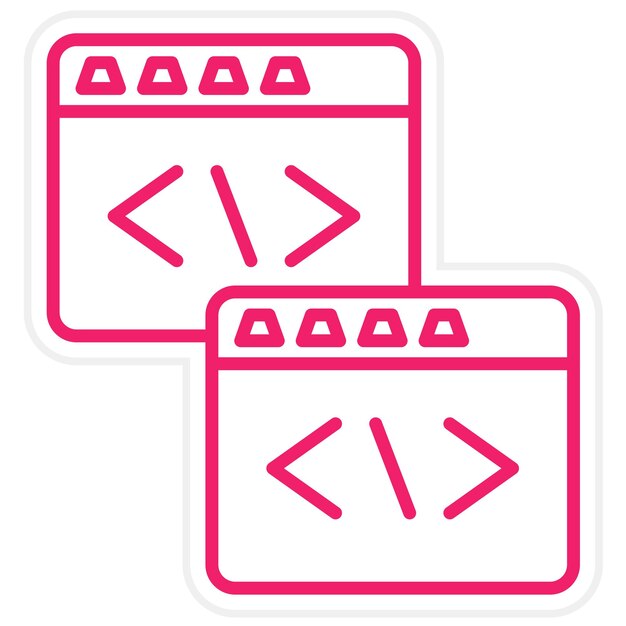 vector design code refactoring icon style