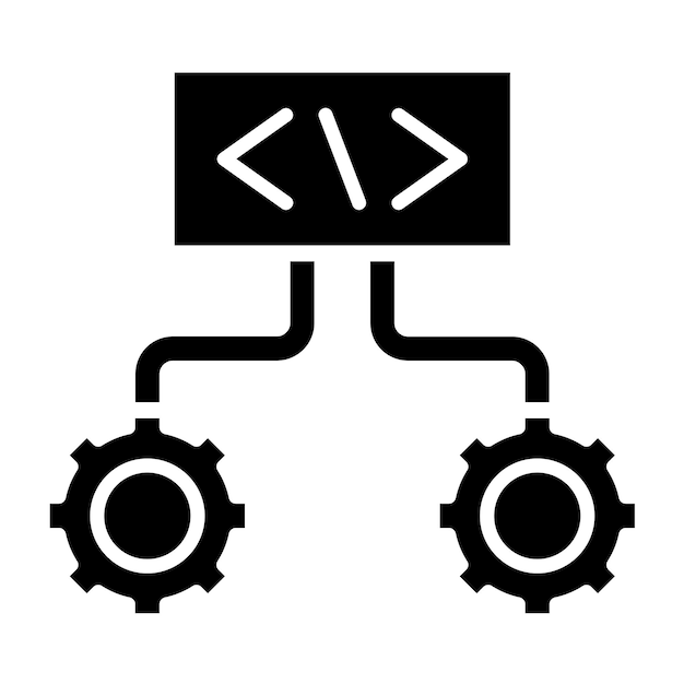 Vector Design Code Setting Icon Style
