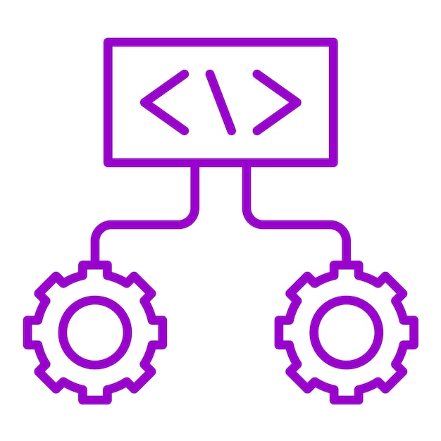 Vector Design Code Setting Icon Style