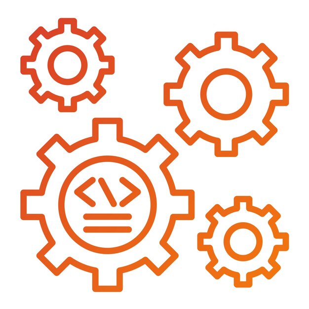 Vector Design Code Settings Icon Style