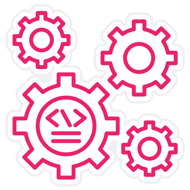 Vector Design Code Settings Icon Style