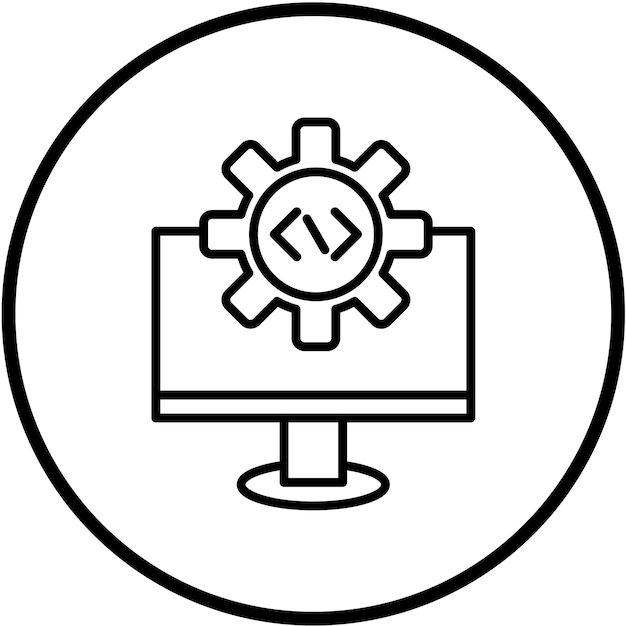 Vector Design Code Settings Icon Style