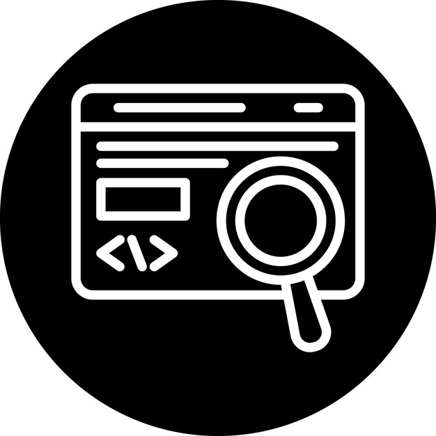 Vector Design Code Testing Icon Style