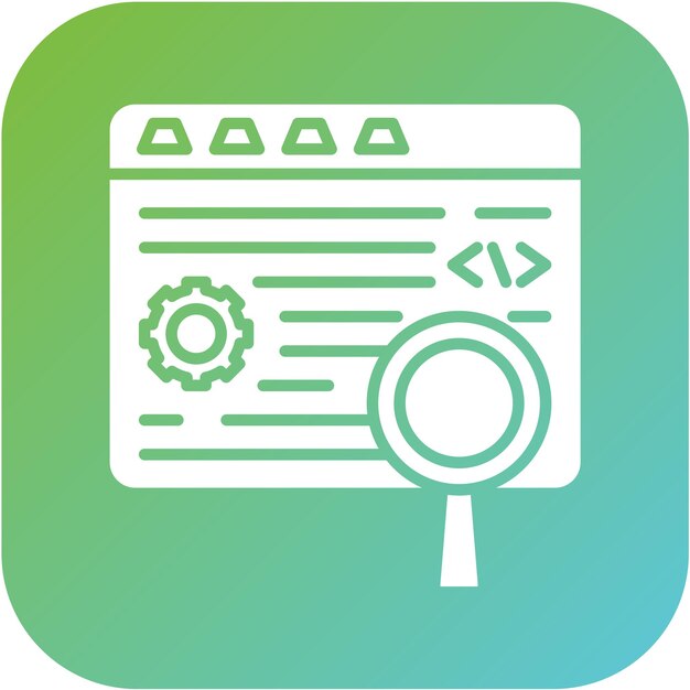 Vector Design Code Testing Icon Style