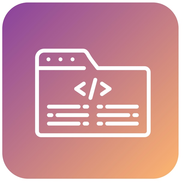 Vector Design Coding Icon Style