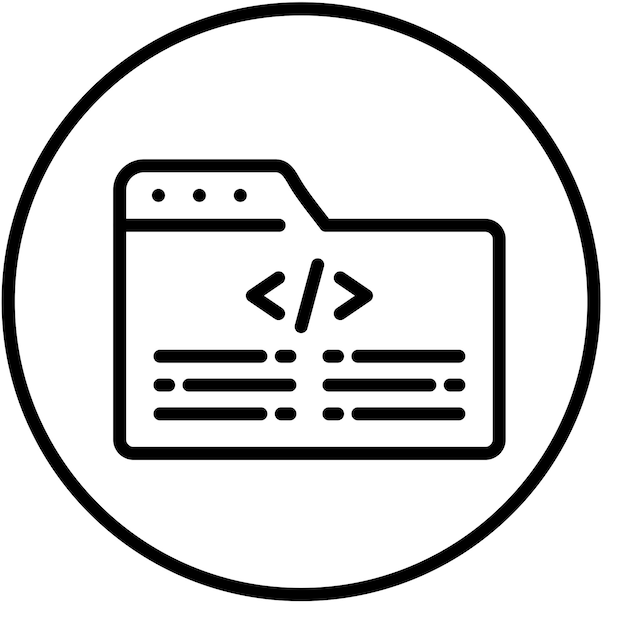 Vector Design Coding Icon Style