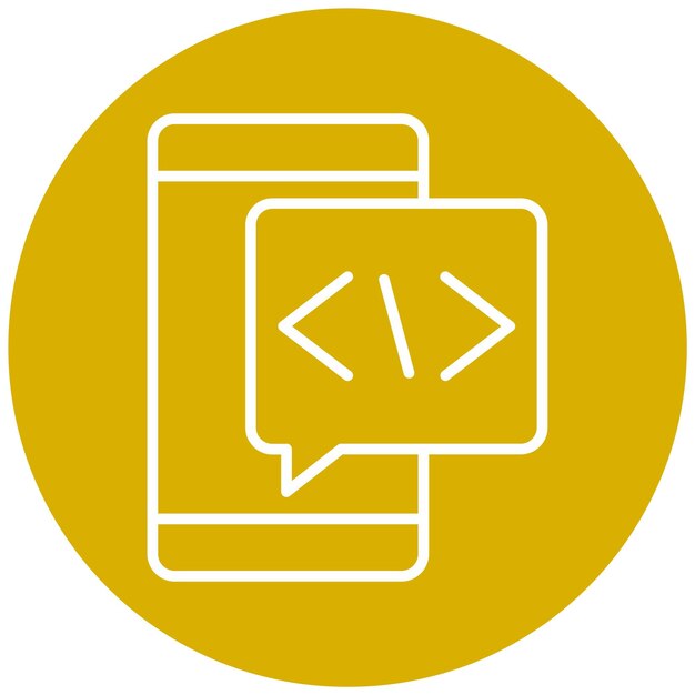 Vector Design Coding Language Icon Style