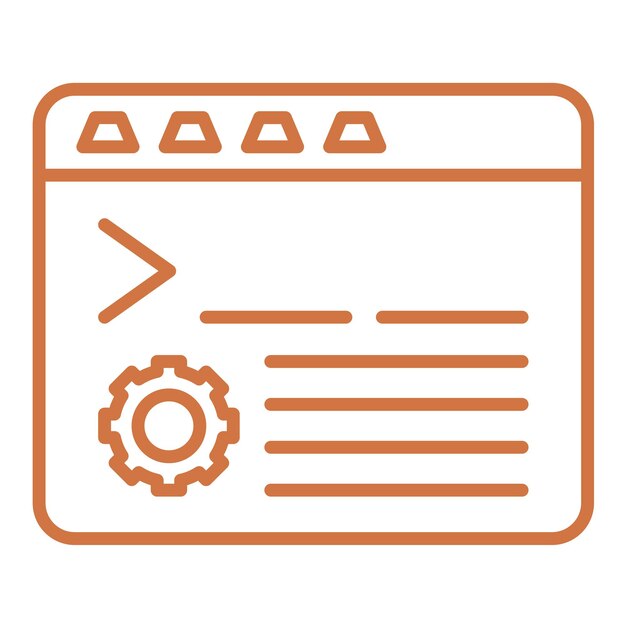 Vector Design Command Line Icon Ten Colorsvg Style