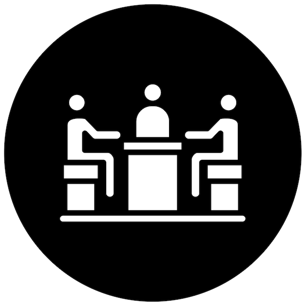 Vector Design Company Meeting Icon Style