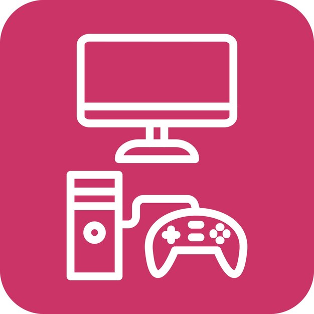 Vector Design Computer Game Icon Style