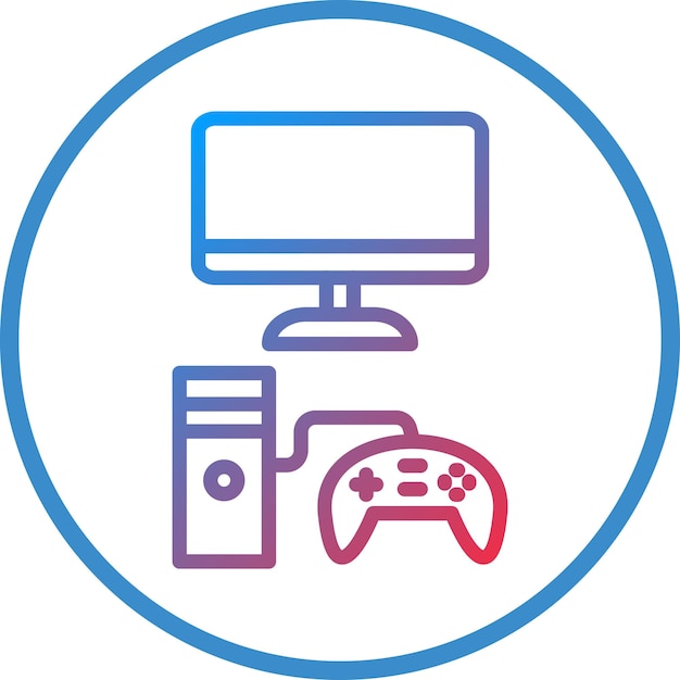 Vector Design Computer Game Icon Style