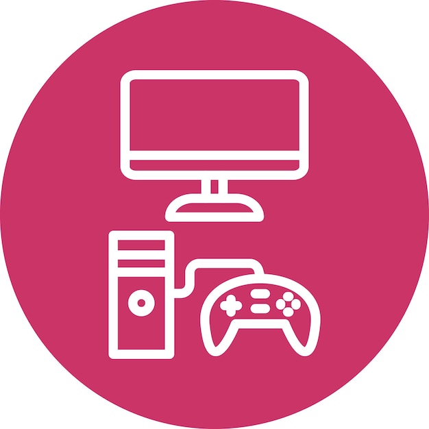 Vector Design Computer Game Icon Style