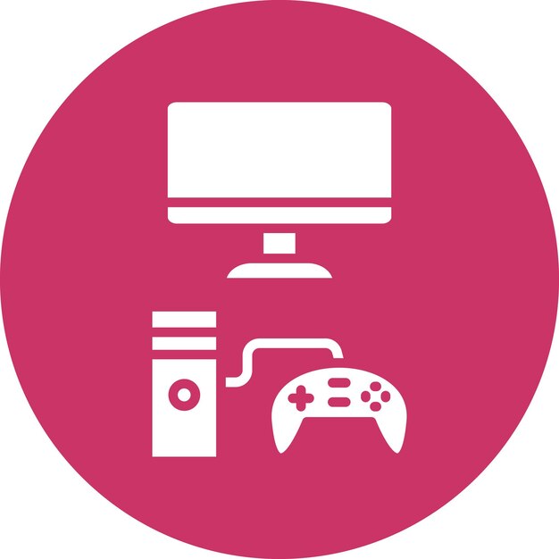 Vector Design Computer Game Icon Style