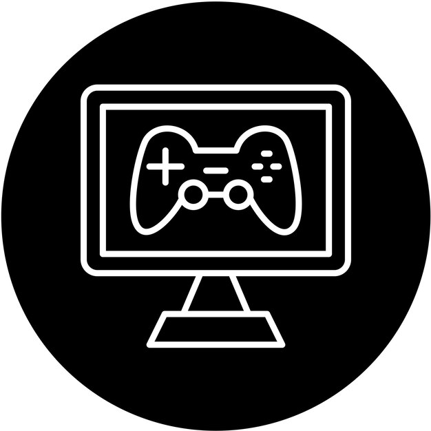 Vector Design Computer Game Icon Style