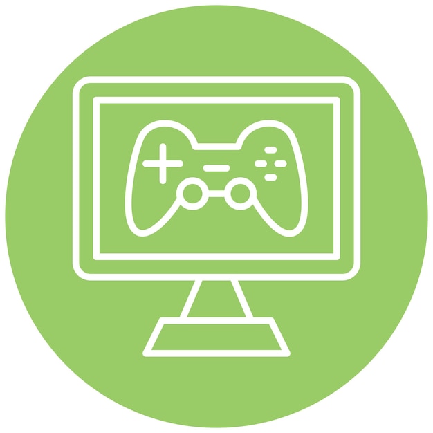 Vector Design Computer Game Icon Style