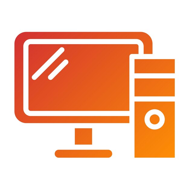 Vector Design Computer Lab Icon Style