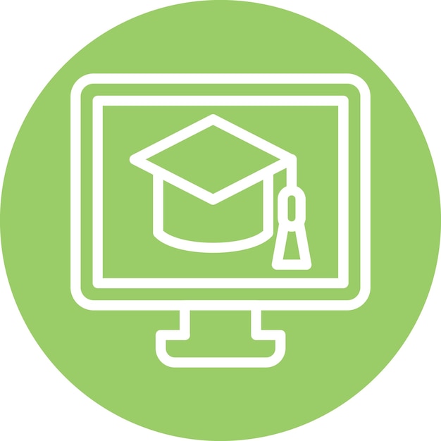 Vector Design Computer Science Degree Icon Style