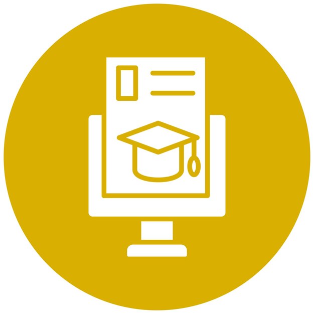 Vector Design Computer Science Degree Icon Style