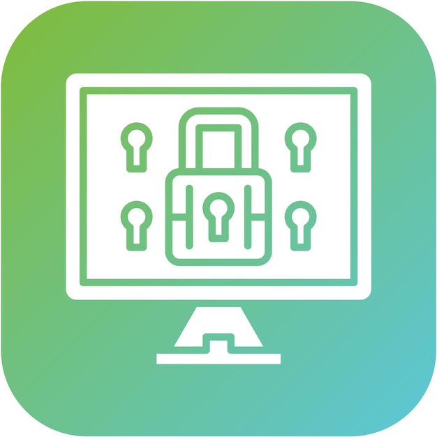 vector design computer security icon style
