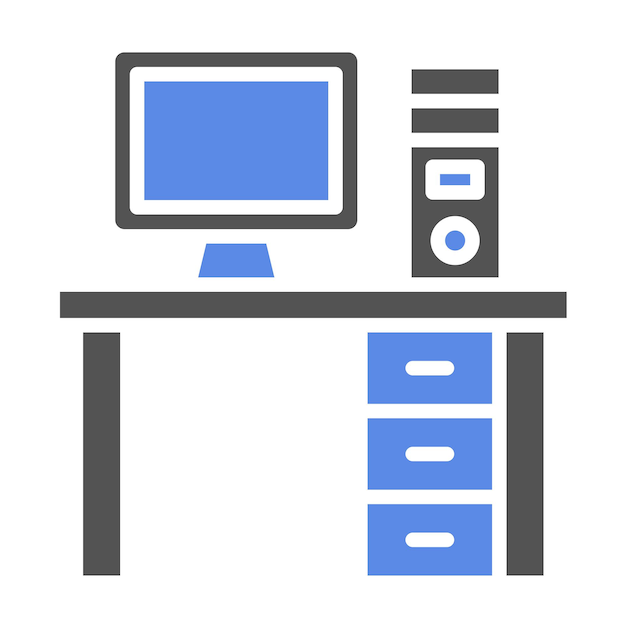 vector design computer table icon style