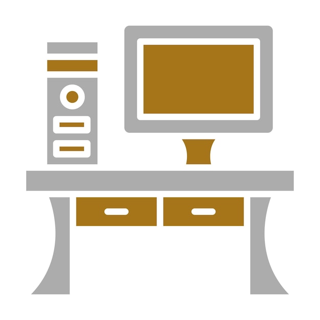 Vector Design Computer Table Icon Style