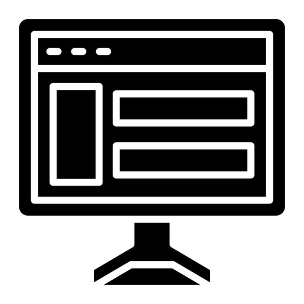 Vector Design Computer Website Icon Style