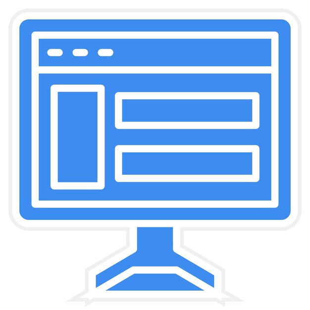 Vector Design Computer Website Icon Style