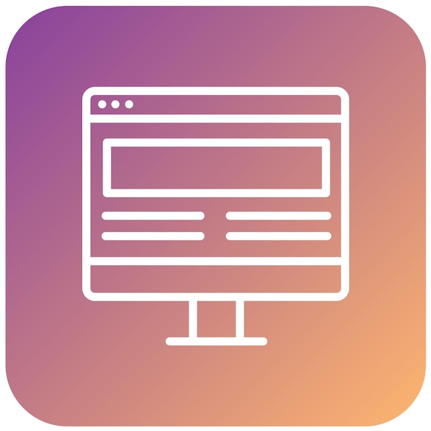 Vector Design Computer Website Icon Style