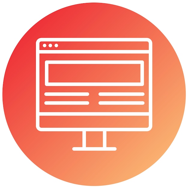 Vector Design Computer Website Icon Style