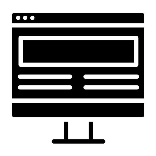 Vector Design Computer Website Icon Style