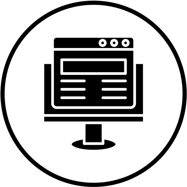 Vector Design Computer Website Icon Style