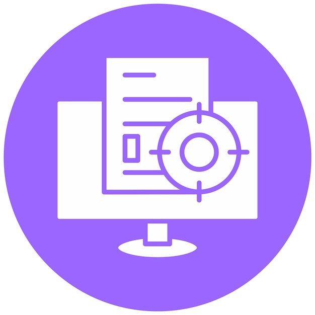 Vector Design Contextual Targeting Icon Style