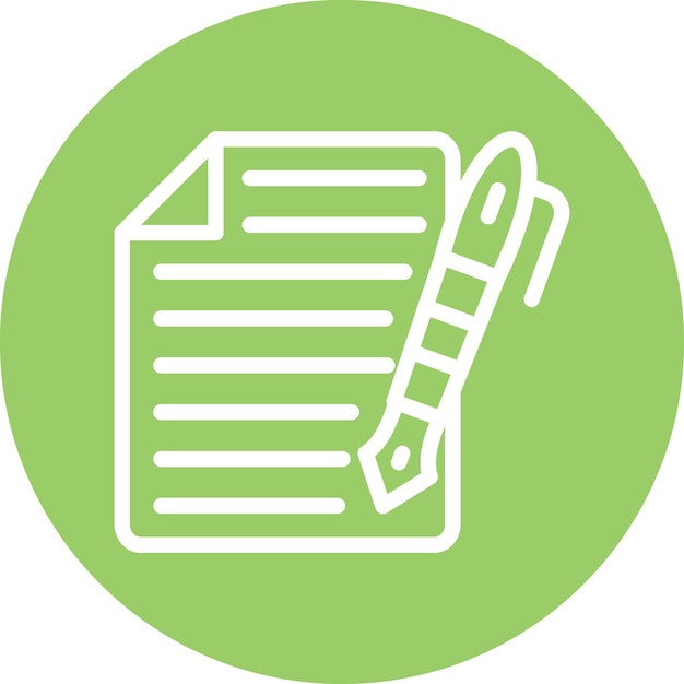 Vector Design Copywriting Icon Style