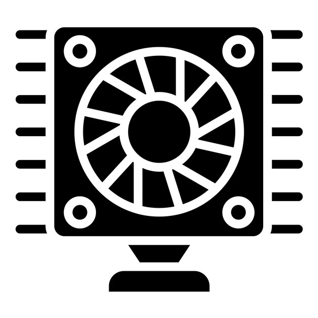 Vector Design CPU Cooler Icon Style